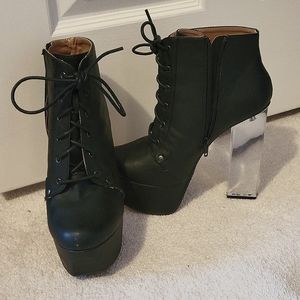 Size 7.5 black pleaser heels